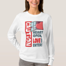 Camiseta Coração aberta, amor pode entrar (Dia de os namora