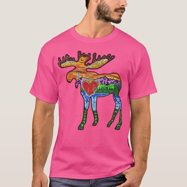 Camiseta Coração Afire Moose (Frente)