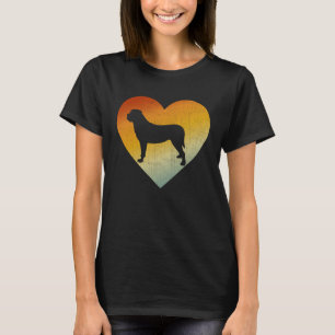 Camiseta Coração Aflito Estilo Retro Homens Mulheres Cão Ma