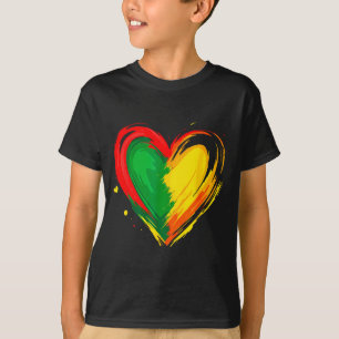 Camiseta Coração africano mês da história negra afro-americ
