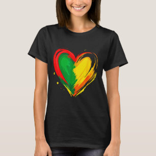 Camiseta Coração africano mês da história negra afro-americ