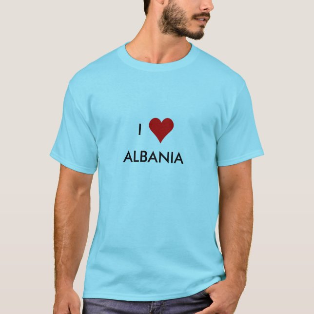 Camiseta coração albania (Frente)