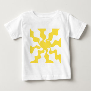 Camiseta Coração - Amarelo-limão e branco