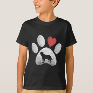Camiseta Coração Amor Cachorro Pata Labrador Retriever Dia