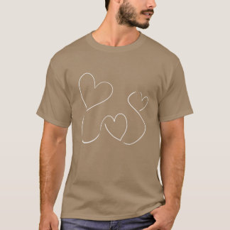 Camiseta coração amor corações família