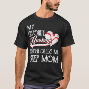 Camiseta Coração Amor Fofo Jogador de Hóquei Favorito Me Ch