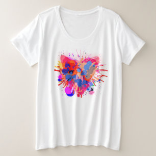 Camiseta Coração Amor Pincel Cachorro Pintado Pintado arc