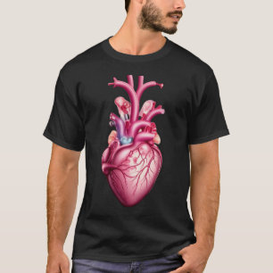 Camiseta coração anatômico brilhante