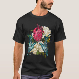 Camiseta Coração Anatômico e Flores Doutor Valentim