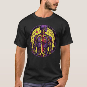 Camiseta Coração Anatômico Vibrante