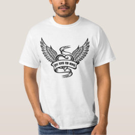 Camiseta Coração Antigo Com Asas