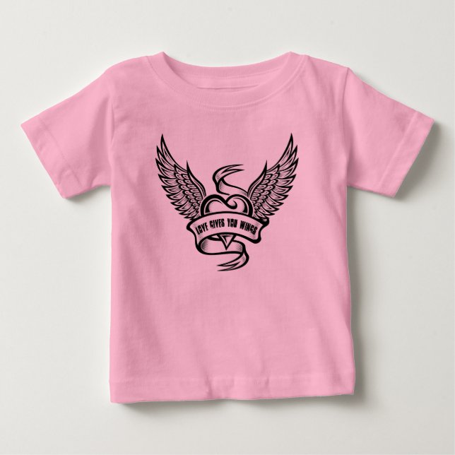 Camiseta Coração Antigo Com Asas (Frente)