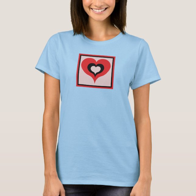 Camiseta Coração ao quadrado (Frente)