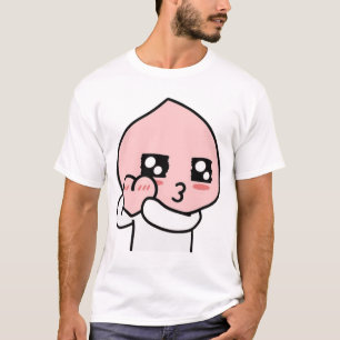 Camiseta Coração Apeach Coração Apeach Coração Pêssego pa