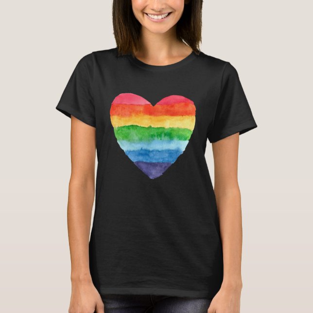 Camiseta Coração Arco Arco-Íris Cobra (Frente)