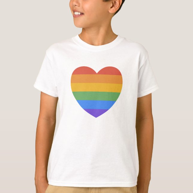 Camiseta Coração Arco-Íris (Frente)