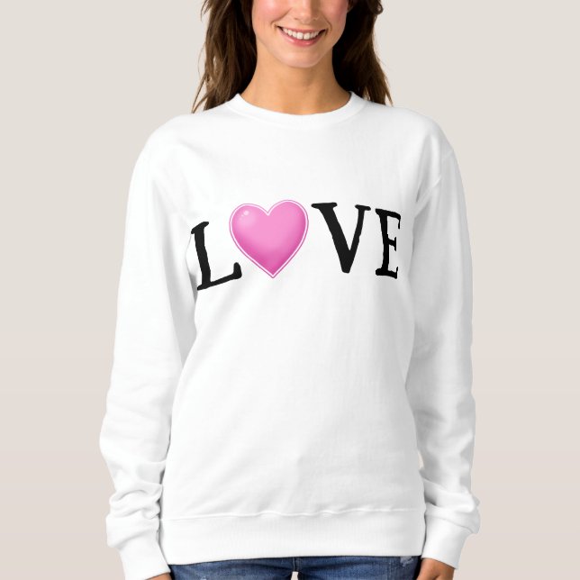 Camiseta Coração Arco-íris Feminino LOVE  (Frente)