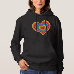 Camiseta Coração arco-íris. Orgulho gay