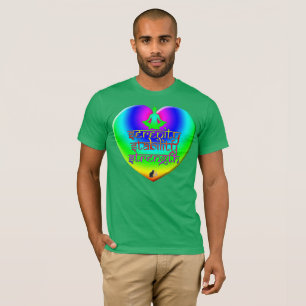 Camiseta Coração Arco-Íris Serenidade Estabilidade