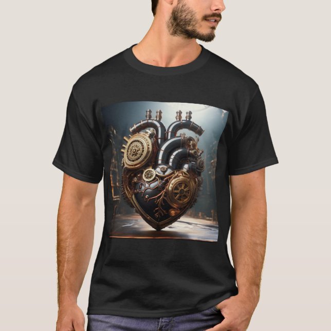 Camiseta Coração Artificial Steampunk (Frente)