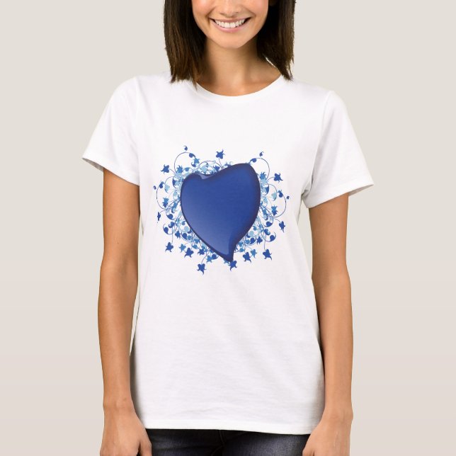 Camiseta Coração Azul (Frente)
