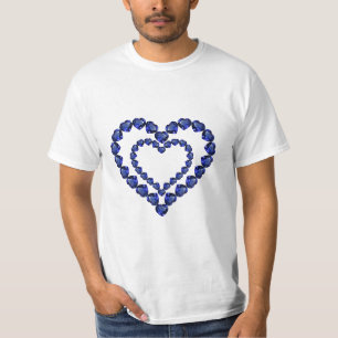 Camiseta Coração Azul Sapphire