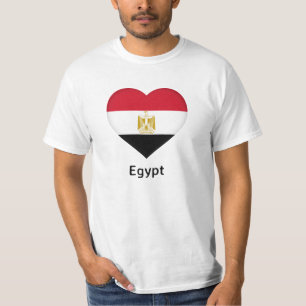 Camiseta Coração - Bandeira do Egito