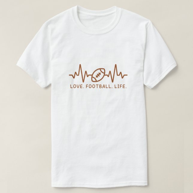 Camiseta Coração Batendo Futebol Vida (Frente do Design)