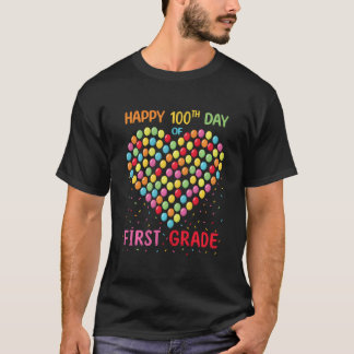 Camiseta Coração Bonita 100 Balões Felizes 100 O Dia Da Esc