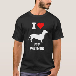 Camiseta Coração Bonita Adoro Meu Cachorro De Pet Cachshund