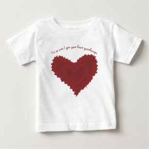Camiseta Coração Bonito Desabrocha Coração Vermelho Esc