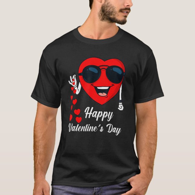 Camiseta Coração Bonito Feliz Dia dos Namorados Corações (Frente)