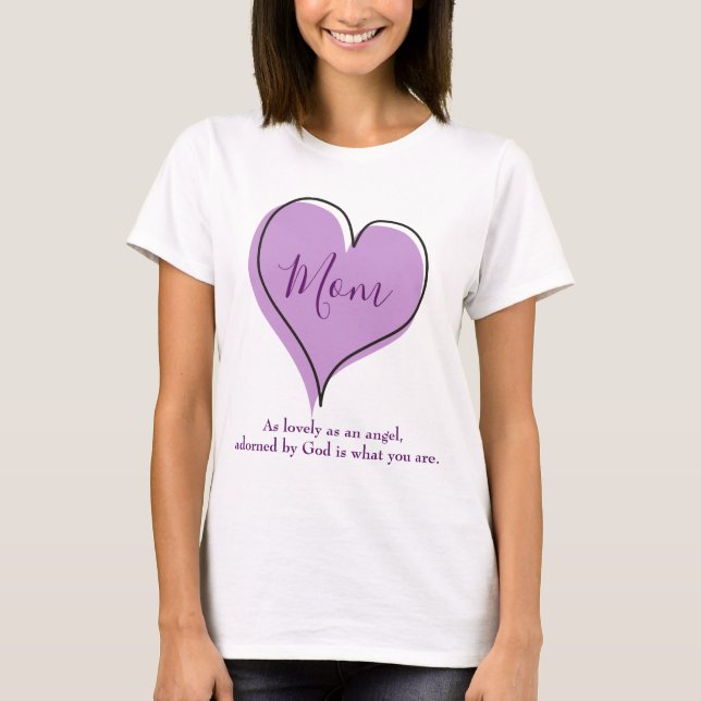 Camiseta Coração bonito para a mãe (Frente)