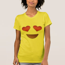 Camiseta Coração bonito para o emoji dos olhos