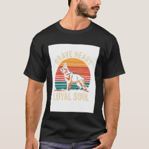 Camiseta Coração Bravo Alma Leal Companheiro Pastor Alemão