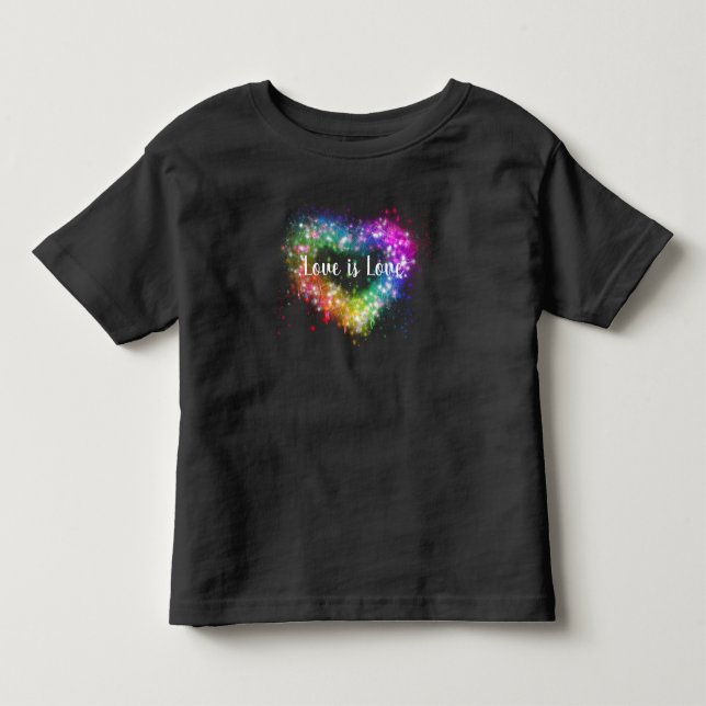 Camiseta Coração brilhante colorido (Frente)