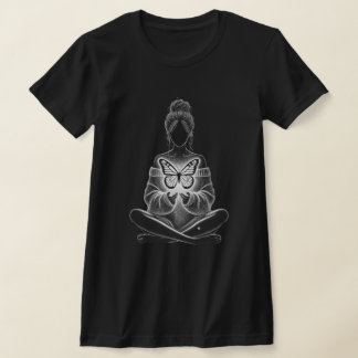 Camiseta Coração Brilho e Serenidade da Borboleta