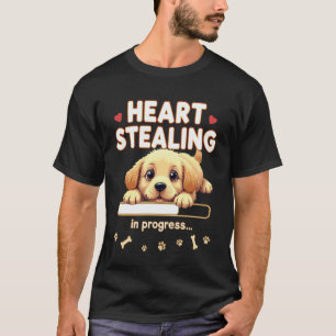 Camiseta Coração Cachorro Retriever Dourado Presente Engraç