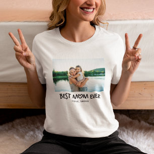 Camiseta Coração Caprichoso Melhor Mãe de Sempre Foto