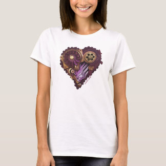 Camiseta Coração CardioArt-Montado em roxo e no ouro II