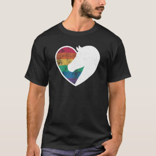 Camiseta Coração Cavalo Vintage Arco-Íris - Piso Cavalo Bon