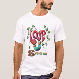 Camiseta Coração Colorida de Sweetheart