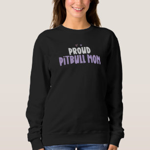 Camiseta Coração Colorido Orgulhoso Pitbull Mãe Dizendo