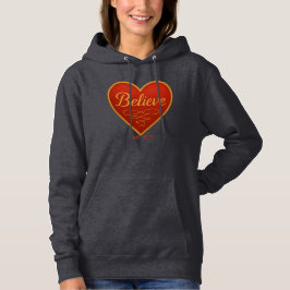 Camiseta Coração com Acredite em Dourado