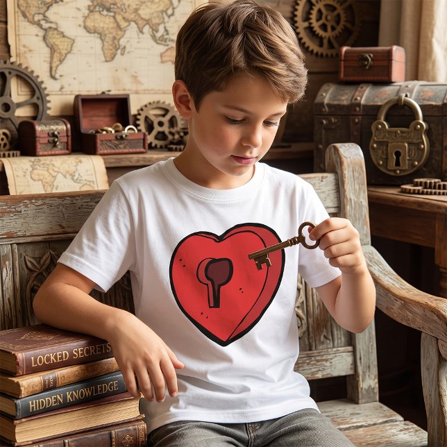Camiseta Coração com Buraco de Chave (Criador carregado)
