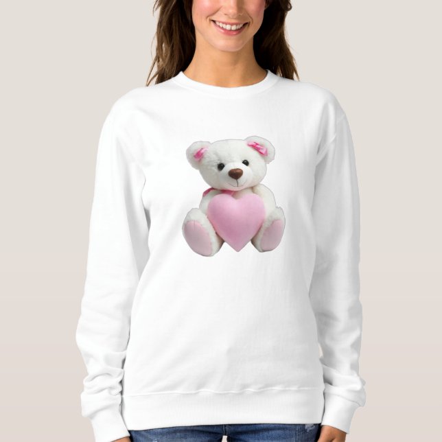 Camiseta Coração Cor-de-Rosa Rosa (Frente)
