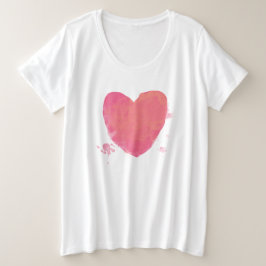 Camiseta Coração Coração Rosa
