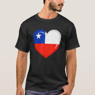 Camiseta Coração Corajoso Chile Bandeira Mulheres Patriótic