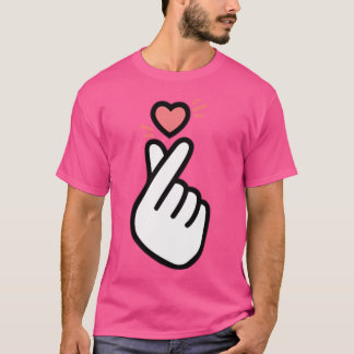 Camiseta Coração Coreano de Coração Dedo