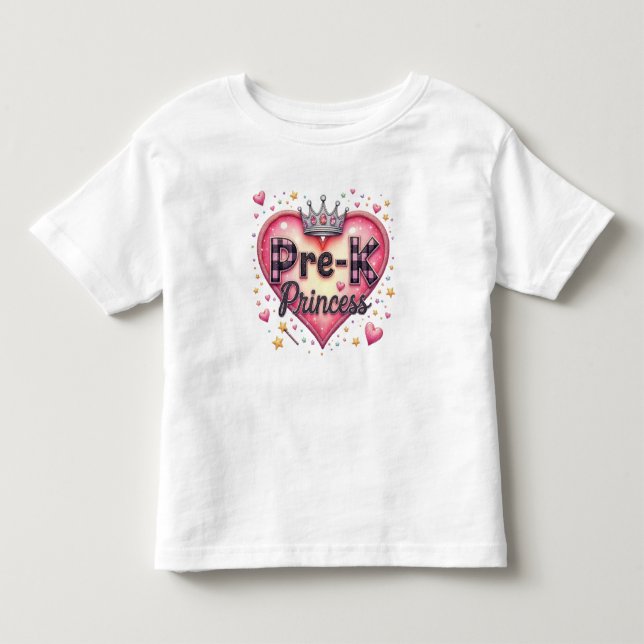 Camiseta Coração Coroa Princesa Bestial Pré-K (Frente)